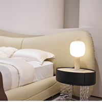 Haut de gamme italien minimaliste luxe Villa chambre lit doux moderne luxe Original mode épais qualité cuir meubles de maison
