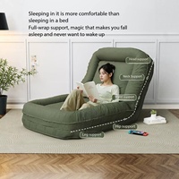 Sofá Cama Plegable, Silla de Piso Convertible con Respaldo, Cama para Perros y Personas para Dormitorio, Futón Portátil para Espacios Pequeños