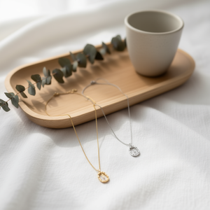 Collar con Colgante en Forma de P, Oro, Plata, Acero 45446 - Product Image 3