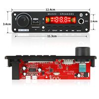 Pemutar MP3 Mobil 50W dengan Layar Berwarna, Modul Perekam USB Hands-free dan Bluetooth V5.0, Radio FM AUX-12V DC