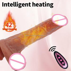 Nuevo consolador de silicona realista 4 en 1 con 9 modos de vibración Control remoto vibrador calefacción columpio telescópico características juguetes <span class=keywords><strong>sexuales</strong></span> - Product Image 3