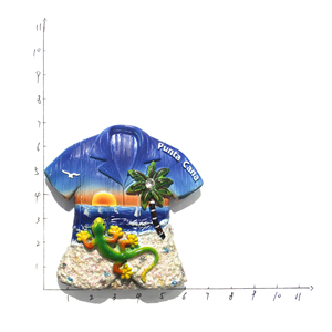 Aimants de réfrigérateur en résine 3D écologiques et durables, personnalisés en gros, avec motif de plage peint à la main pour Punta Cana - Product Image 6