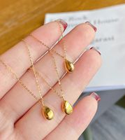 Collier pendentif goutte d'eau en or massif 18 carats Xinfly, bijoux fins en gros pour femmes, personnalisable, délicat et inaltérable