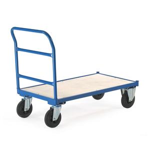 Entrepôt de stockage de cargaison Transport à double extrémité Métal lourd PU OEM Revêtement en poudre Chariot à plate-forme robuste en acier au carbone ISO9001 - Product Image 5