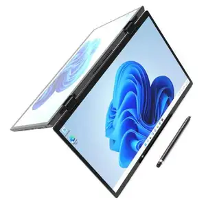 New Dual Screen Touch Computer 14+14 inch Two Screen Intel Celeron N95 RAM 16GB Student Business Computer Double Screen Laptop