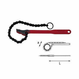 Llave de Cadena de 115 mm con Mordaza Dentada, Grado Industrial, Acero Aleado, Ajustable, Sistema Imperial - Product Image 1