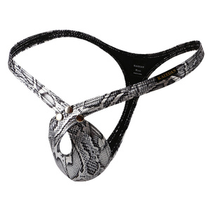 All'ingrosso uomo con perizoma a vita bassa in poliestere modello di serpente con stampa <span class=keywords><strong>Boxer</strong></span> <span class=keywords><strong>Sexy</strong></span> modelli di moda Logo personalizzato taglia XL - Product Image 1