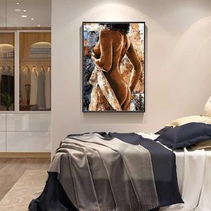 Современная настенная живопись для гостиной: элегантная картина маслом на холсте с изображением женского обнаженного тела, вертикальный прямоугольник, для украшения дома - Product Image 1