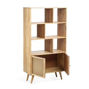 Elegant Designer Wooden Bookshelf for Office Library Contemporary <b>Solid</b> <b>Wood</b> Storage Unit for Home Study Room Office Library - Product Image 3