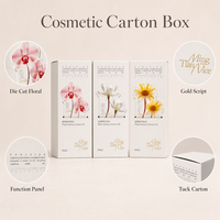 Boîte en carton cosmétique personnalisée, découpe à la presse, motif floral, écriture dorée, marque, soin des plantes, huile, boîte à rabat OEM