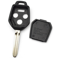 Coque de clé de voiture 4 boutons pour télécommande automobile, avec lame vierge TOY43R, boîtier de remplacement, pièces de rechange pour clé de véhicule