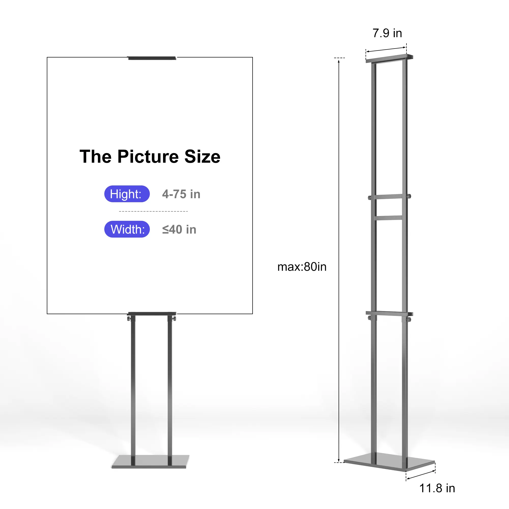 CYDISPLAY cartone poster board stand a4 poster double sided floor standing sign holder poster board holder stand per KT board