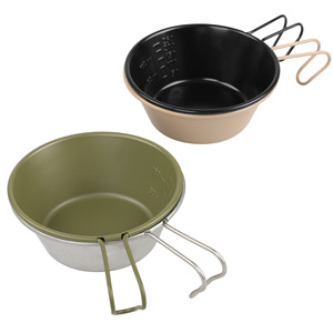 Tazón para Sopa de Acero Inoxidable 304, Portátil, para Acampar al Aire Libre, Tazón Colgante Multifuncional para Cocina, Color Verde Militar Caqui - Product Image 1