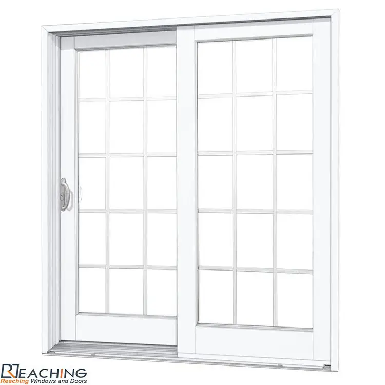 Vendite calde porte scorrevoli UPVC finestre scorrevoli porta finestra in vinile