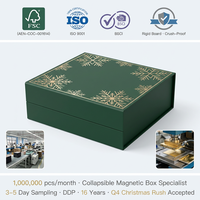 Boîte cadeau magnétique personnalisée, boîte cadeau de luxe en papier rigide avec logo en feuille d'or pour ensemble cadeau de bougies, soins de la peau, cadeaux de fête