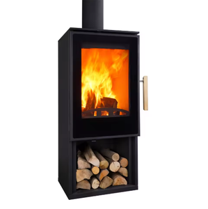 Estufa de Leña Moderna de Acero Independiente con Calefacción y Ventana de Cristal para Villa - Rendimiento Eficiente y Control Remoto - Product Image 1