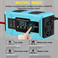 Penjualan terlaris pengisi daya baterai cerdas layar LCD 6V 12V 2A 4A 6A 8A 10A 12A 15A 20A pengisi daya baterai Universal mobil mobil