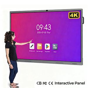 65 75 86 100 110 inch kỹ thuật số lớp học tương tác Hiển thị màn hình cảm ứng phẳng bảng tương tác bảng thông minh - Product Image 2