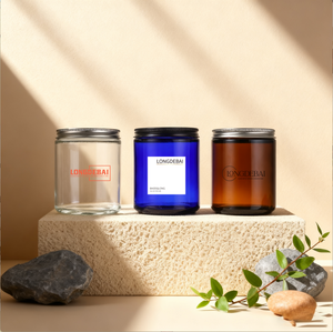 Frascos de Vidrio Ámbar Vacíos de Alta Calidad de 2oz, 3.3oz, 4oz, 8oz, 60ml, 100ml, 120ml, 250ml con Tapa para Velas, Ideales para Navidad - Product Image 5