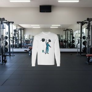 Anatoly Gym Prank Adult Classic <b>Fit</b> Grey <b>Long</b> Sleeve <b>T</b>-<b>Shirt</b> - Product Image 3