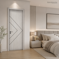 Portes en bois massif laqué modernes pour chambre et bureau, porte intérieure composite étanche pour projets hôteliers, villas et appartements
