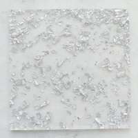Feuille acrylique transparente PMMA personnalisée de 3 mm à 18 mm avec paillettes et feuille d'or et d'argent