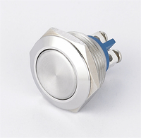 Bouton-poussoir momentané personnalisé 19MM 2A IP65 pour sonnette, anti-vandalisme, en acier inoxydable