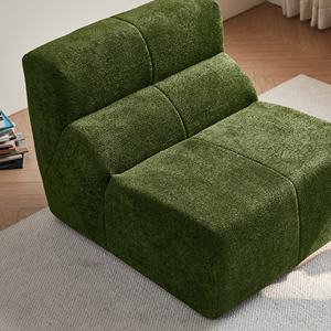 Oversized Modular Boneless Couch Durable <b>Sofa</b> Chair Modern Upholstery Square Cushion Back Armless Easy Assembly Villa Living - Product Image 4