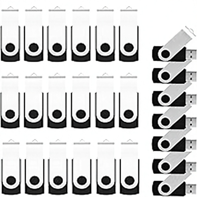 64MB Plastic Bulk Flash Drive 100 Pack  USB 2.0 (Black)