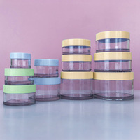 Bouteilles cosmétiques vides en PET ambré avec bouchons à vis pour gommage corporel au beurre de karité et soins du visage, 2oz-8oz