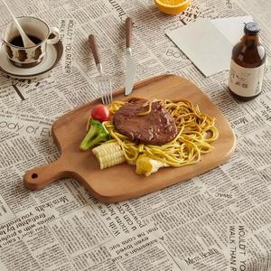 Planche à découper en <span class=keywords><strong>bois</strong></span> massif de noyer d'Amérique du Sud créative, planche à découper pour salade, petites assiettes, cuisine - Product Image 5