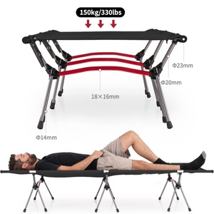 Lit <span class=keywords><strong>de</strong></span> camp pliable portable d'extérieur, équipement <span class=keywords><strong>de</strong></span> camping, lit <span class=keywords><strong>de</strong></span> <span class=keywords><strong>couchage</strong></span> <span class=keywords><strong>pour</strong></span> pique-nique, camping, randonnée, intérieur, bureau, randonnée pédestre - Product Image 4