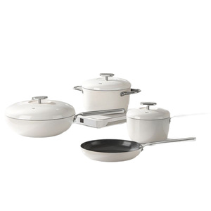 Desilang Titanium <b>Ceramic</b> Non Stick <b>Pan</b> Set 30cm White Induction Compatible Cookware Set - Product Image 3