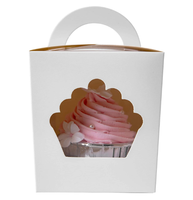 Boîte à gâteau simple blanche, boîtes à pâtisserie écologique boîtes à Cupcake jetables, vente en gros, pièces