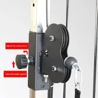 Station de musculation murale en acier inoxydable avec système de poulies doubles et positions réglables pour équipement de fitness