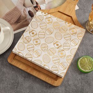 Golden Egg Pattern Paper Napkins 330mm Disposable Party Tableware 20 Sheets Per Pack - Product Image 3