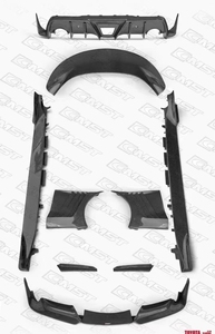 Nouveau ZNDR pour améliorations de kit carrosserie Supar : Lame avant, jupes latérales, diffuseur, spoiler et panneaux de porte en fibre de carbone style CMST - Product Image 6