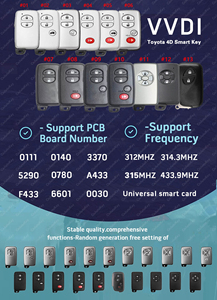 Toyota 4D için evrensel akıllı anahtar programlama VVDI CN007294 yenilemek Rewrite yedek yükseltilmiş uzaktan araba anahtarlık - Product Image 6