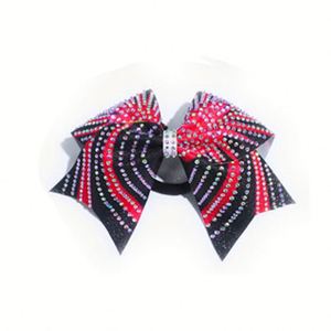 อุปกรณ์เสริมผมและริบบิ้นเชียร์ลีดเดอร์แบบมืออาชีพ น้ำหนักเบา เป็นมิตรกับสิ่งแวดล้อม ผลิตจากผ้ากลิตเตอร์พร้อมโลโก้สั่งทำ สำหรับใช้ในการแข่งขัน - Product Image 1