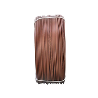 Câble d'alimentation électrique souple marron RV-90 02 en PVC 1*0.5mm² OD3.1, conducteur en cuivre toronné 99,9% pur, homologué 300V/600V