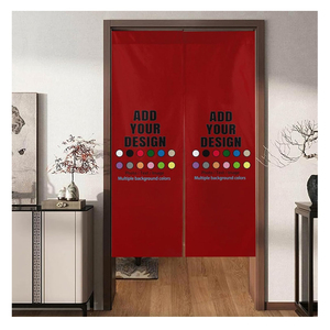 Promozione: Nuova <span class=keywords><strong>Tenda</strong></span> Giapponese per <span class=keywords><strong>Porta</strong></span> in Cotone e Lino, Stampa Personalizzata a Colori, Logo Sublimato, per Ingresso e Porte - Product Image 1