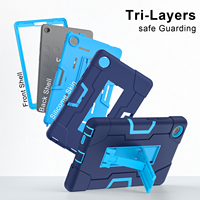 Étui antichoc à 3 couches pour Lenovo Tab One 8.7 K9 TB305FU 2025 avec support pliable en silicone et PC Armor OEM ODM