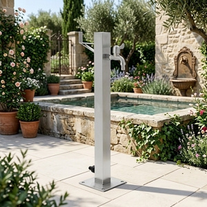Columna de Ducha Independiente para Exteriores, de Acero Inoxidable, para Jardín, en Oferta - Product Image 2