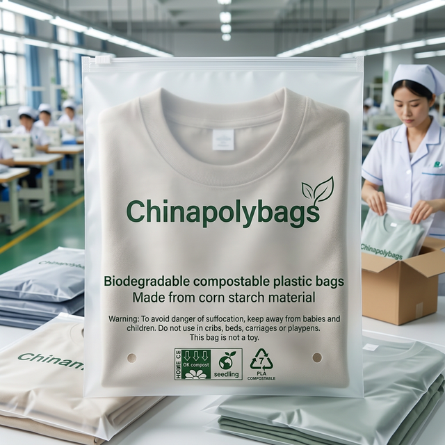 High-performance Biodegradable PBAT + PLA + Corn Starch Compostable Polybags