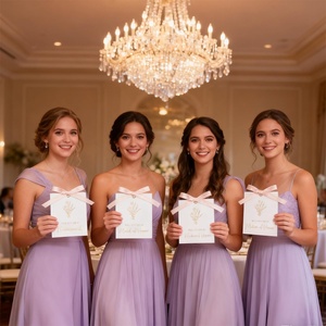 Tarjeta de Regalo para Propuesta de Dama de Honor con Lazo, ¿Quieres Ser <span class=keywords><strong>Mi</strong></span> Dama de Honor? Invitación para Despedida de Soltera - Product Image 5