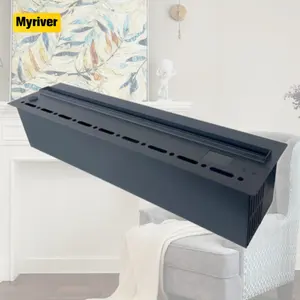 Myriver Customized Remote Control Wall Recessed 3D Decor Fire Place Atomization 3 Sided Glass Fireplace Electric