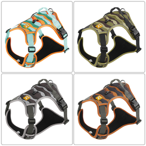 Harnais de promenade pour grand chien en nylon réfléchissant, confortable, réglable, anti-traction, avec boucle à dégagement rapide pour usage quotidien - Product Image 6