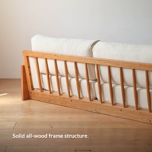 MUMO Mueble de Salón Reclinable de Madera, Estilo Nórdico, de Madera Maciza Original, con Tapicería de Tela, Hecho en China, MUMO Mueble Reclinable de Madera S - Product Image 5