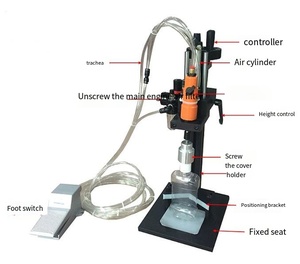 Machine de capsulage et d'emballage pneumatique semi-automatique de bureau pour bouteilles en plastique et en verre - Product Image 3