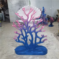 Accessoires de fête Océan 2026 – Statue de corail personnalisable en résine rose et bleue pour événements festifs